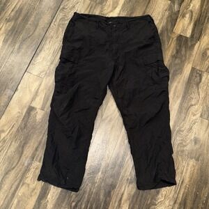 American Eagle Women's 100% Nylon Black Cargo Pants Size XL